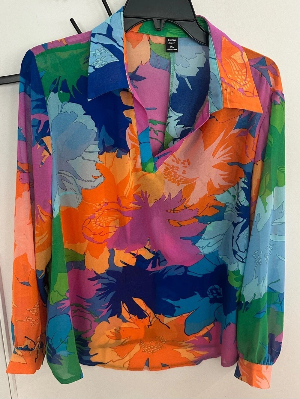 Emery Rose Women's Multicolor Floral Blouse
